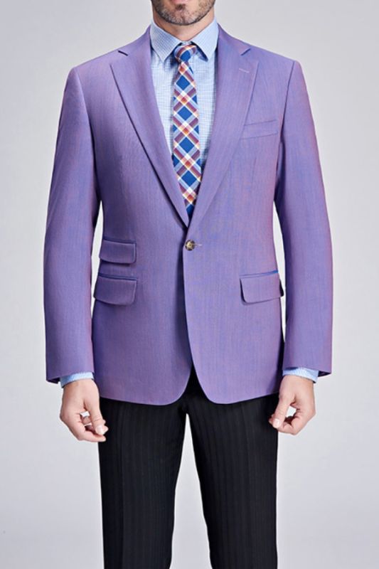 Purple Purple Tuxedo Wedding Jacket | Three Flap Pockets New Mens Blazer
