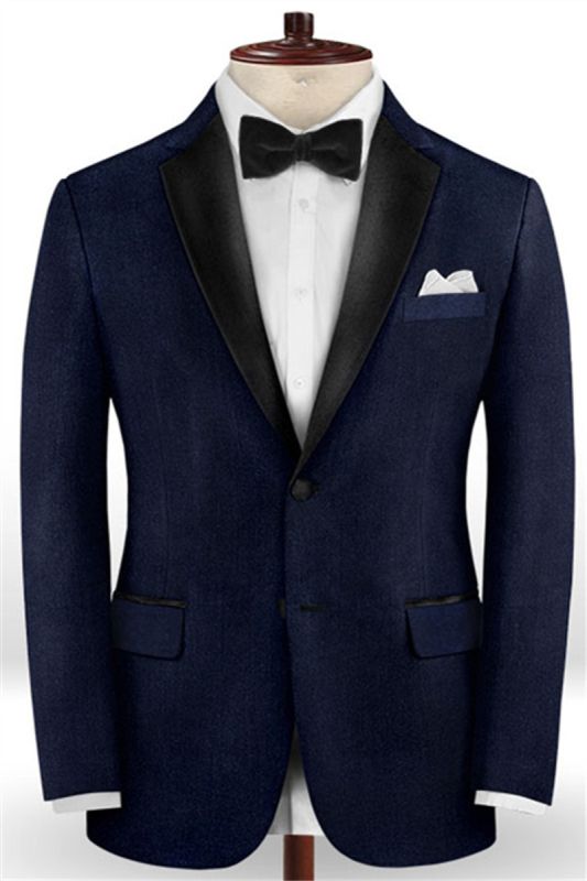 Dark Blue 2  Design Mens Suits | Notch Lapel Slim Fit Tuxedo Online