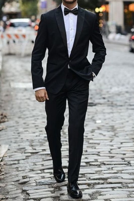 Black Business Men Suit | Fashion One-Click Wedding Suit Tuxedo