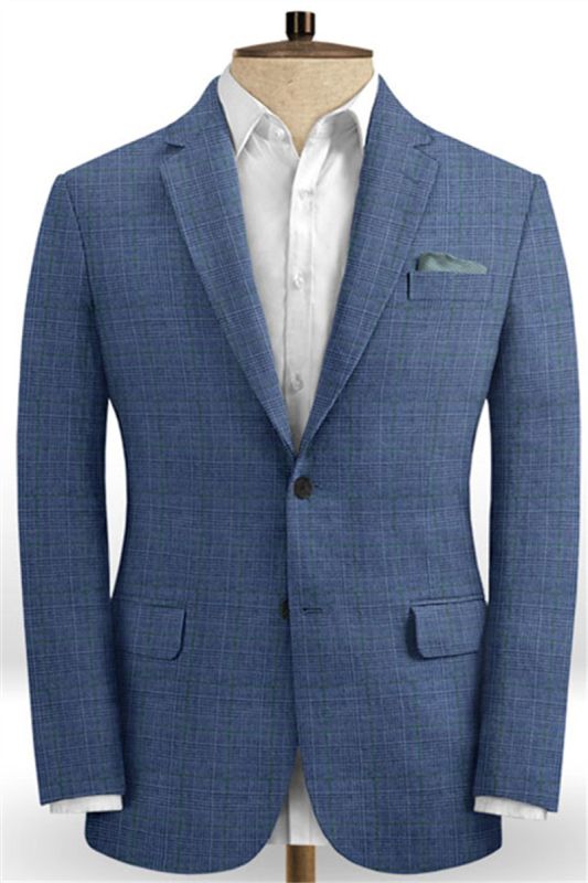 Navy Mesh Linen Tuxedo | Summer Business Mens Suit