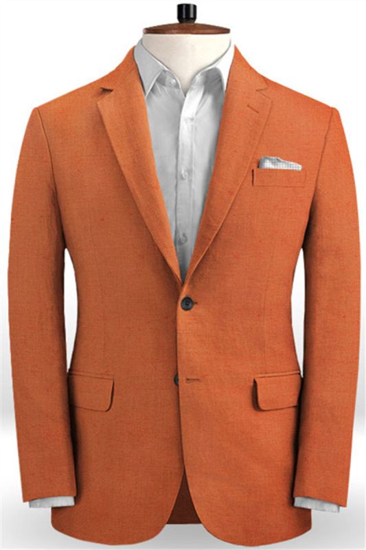 Coat Pants Design Linen Mens Wedding Suit Groom Tuxedo Slim Fit 2 Piece Prom Blazer