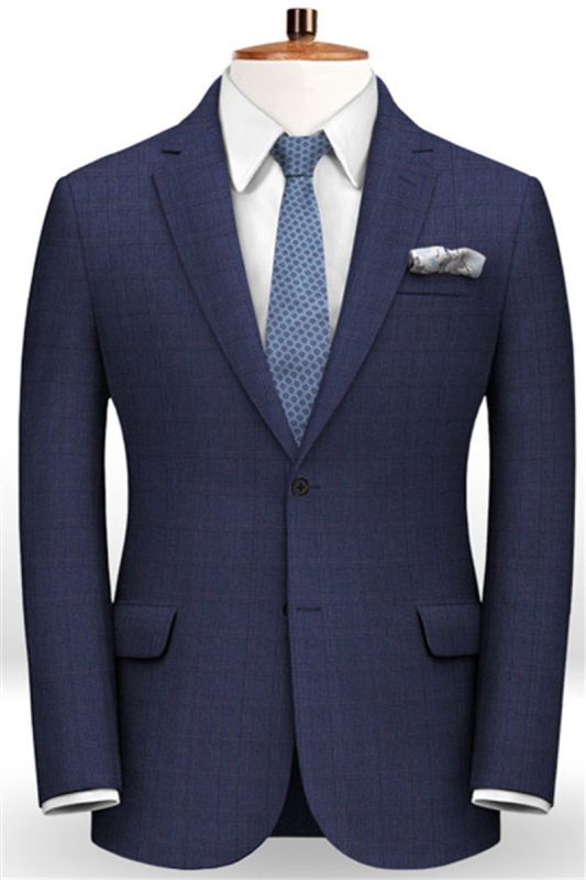 Navy Prom Mens Suit | New Two Piece Business Tuxedo