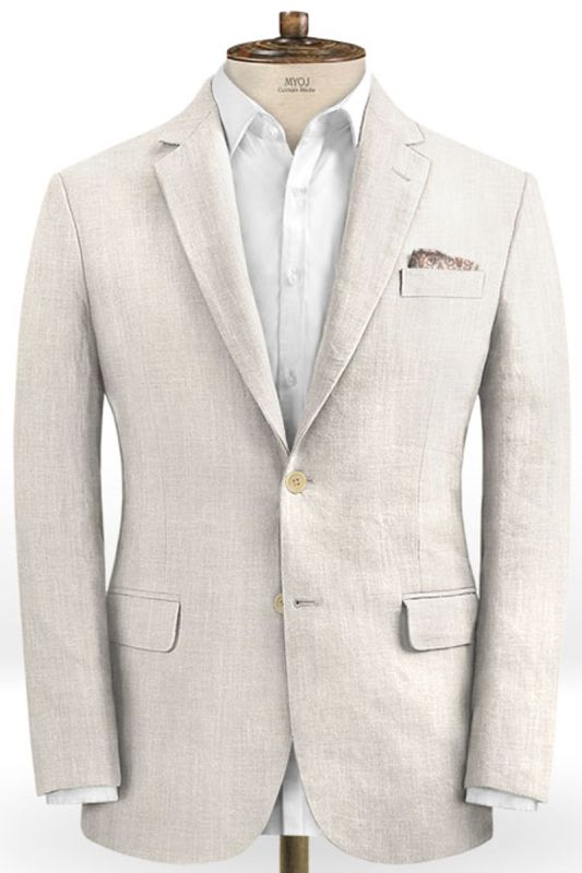 Hot Men Slim Linen Groom Suit | Business Suit Solid Slim Fit Tuxedo