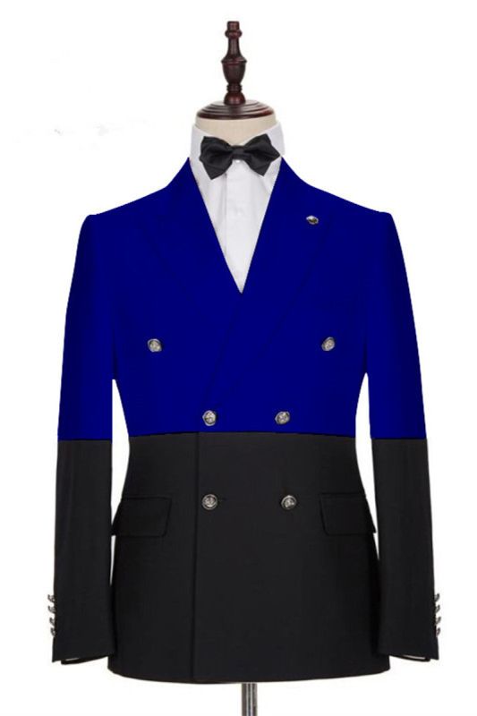 Rocco Bespoke Royal Blue Pointed Lapel Slim Fit Men Blazer