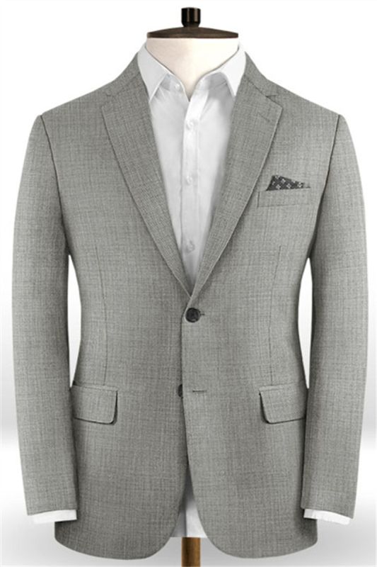 New High Quality Two Button Grey Tuxedo | Formal Business Prom Suit Online