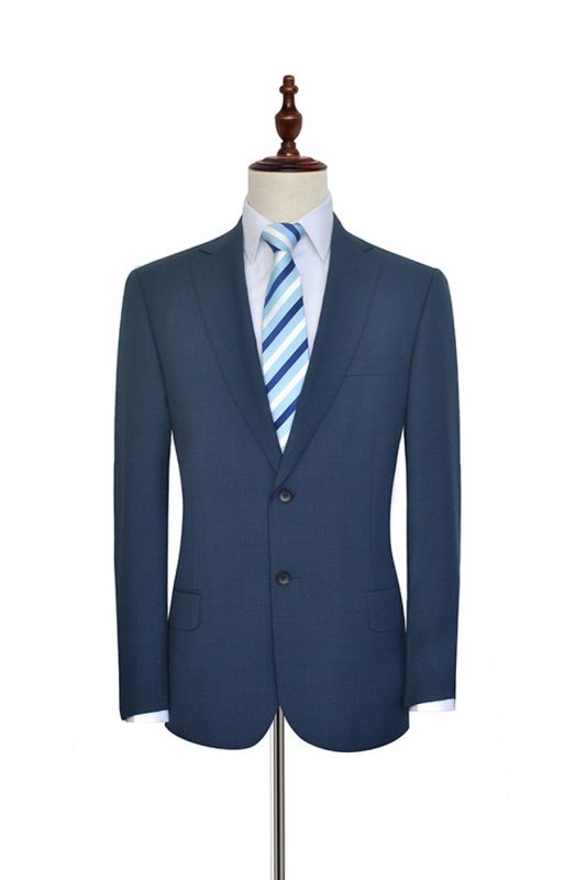 Men Classic Notch Lapel Navy Suit | Dark Blue Men Suit For Groomsmen At
