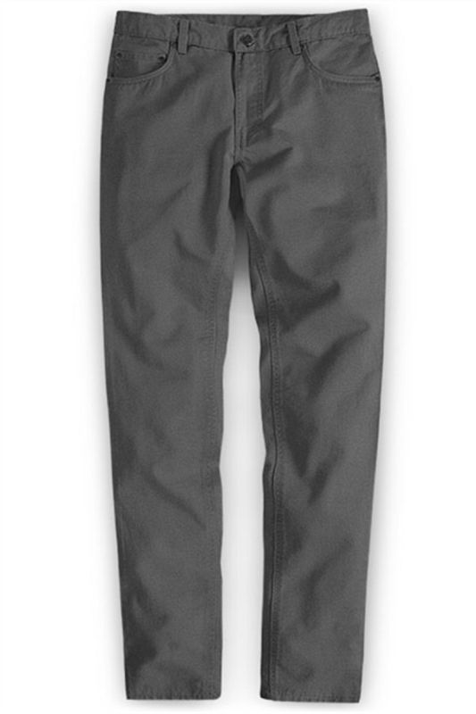 Braydon Grey Zip-Up Sleek Business Suits Pants