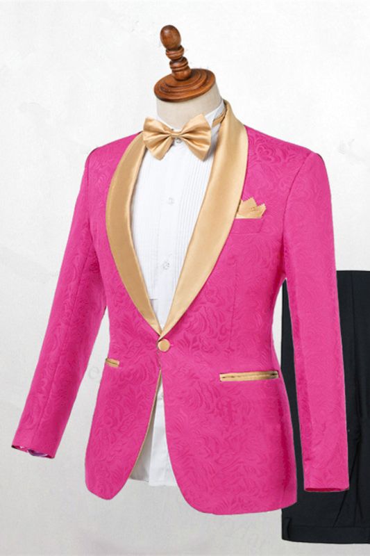 Miguel Pink One Button Slim Fit Wedding Suit