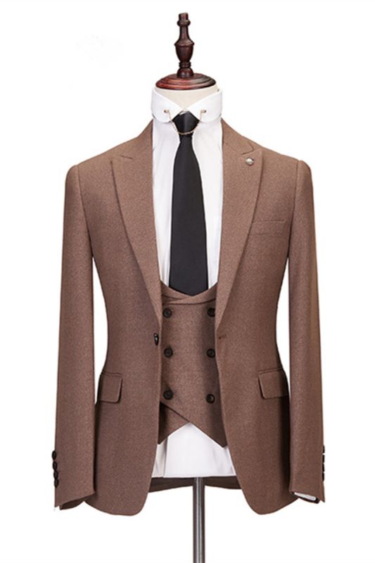 Brendan Fashion Peaked Lapel One Button Formal Men Suits