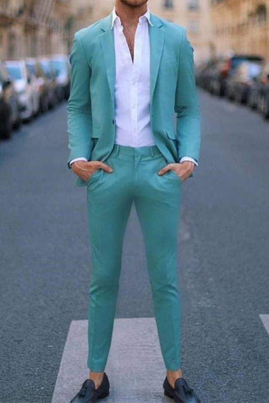 Landon One-Button Notch Lapel Two-Piece Stylish Mens Prom Suit