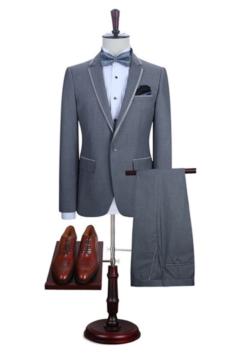 Damien Grey Fashion Slim Fit Lapel Suit