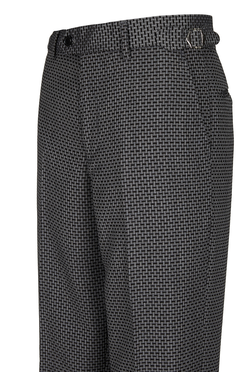 Grant Black Check Lapel Double-Breasted Suit