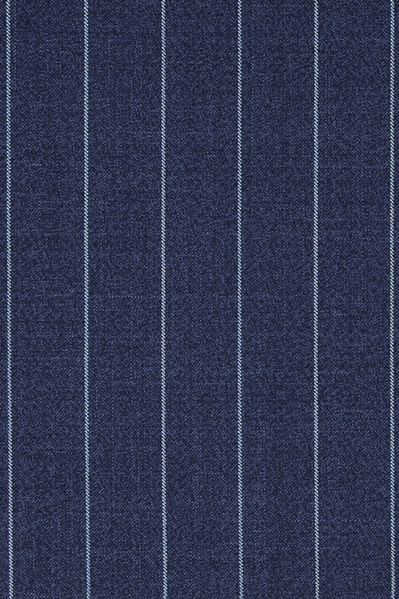 Dark Blue Business Formal Fashion Two-Button Striped Tuxedo