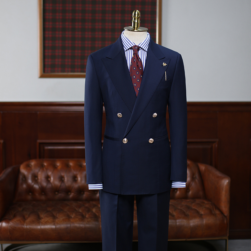 Regan Modern Navy Double Breasted Suit