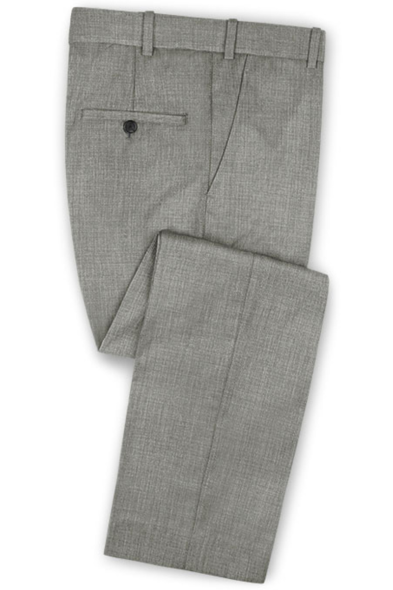 New High-Quality Two-Button Grey Tuxedo Formal Business Prom Suit