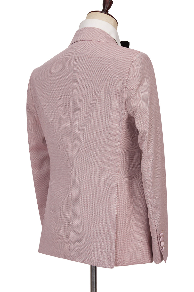Christopher Stylish Pink Double Breasted Point Lapel Men Suit