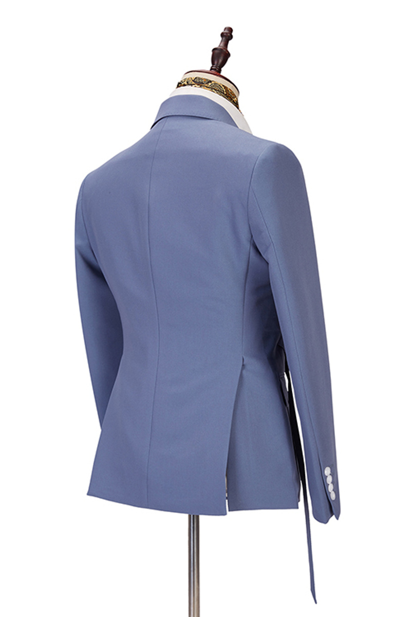 Preston Ocean Blue Pointed Lapel Slim Fit Prom Suit