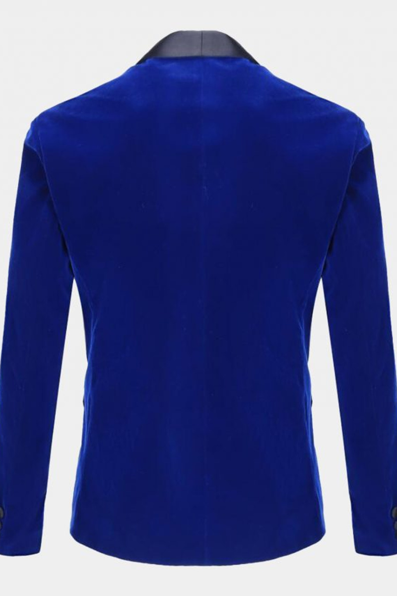 Royal Blue Velvet Tuxedo Jacket Shawl Lapel Prom Suit Online