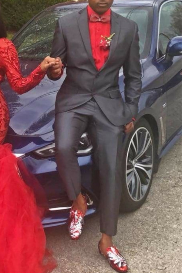 Logan Dark Grey Men Fashion Two Piece Prom Suit