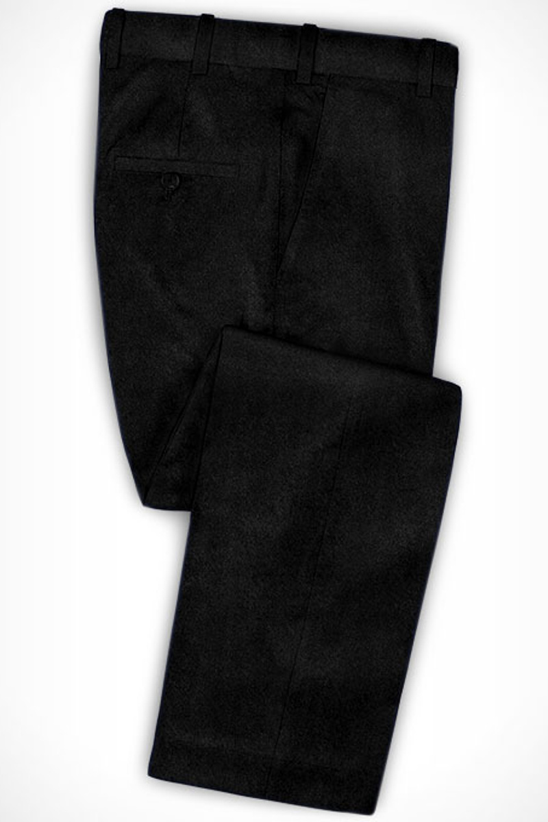 Finn Black Blend Business Men Suit Slim Fit Tuxedo Set of 2