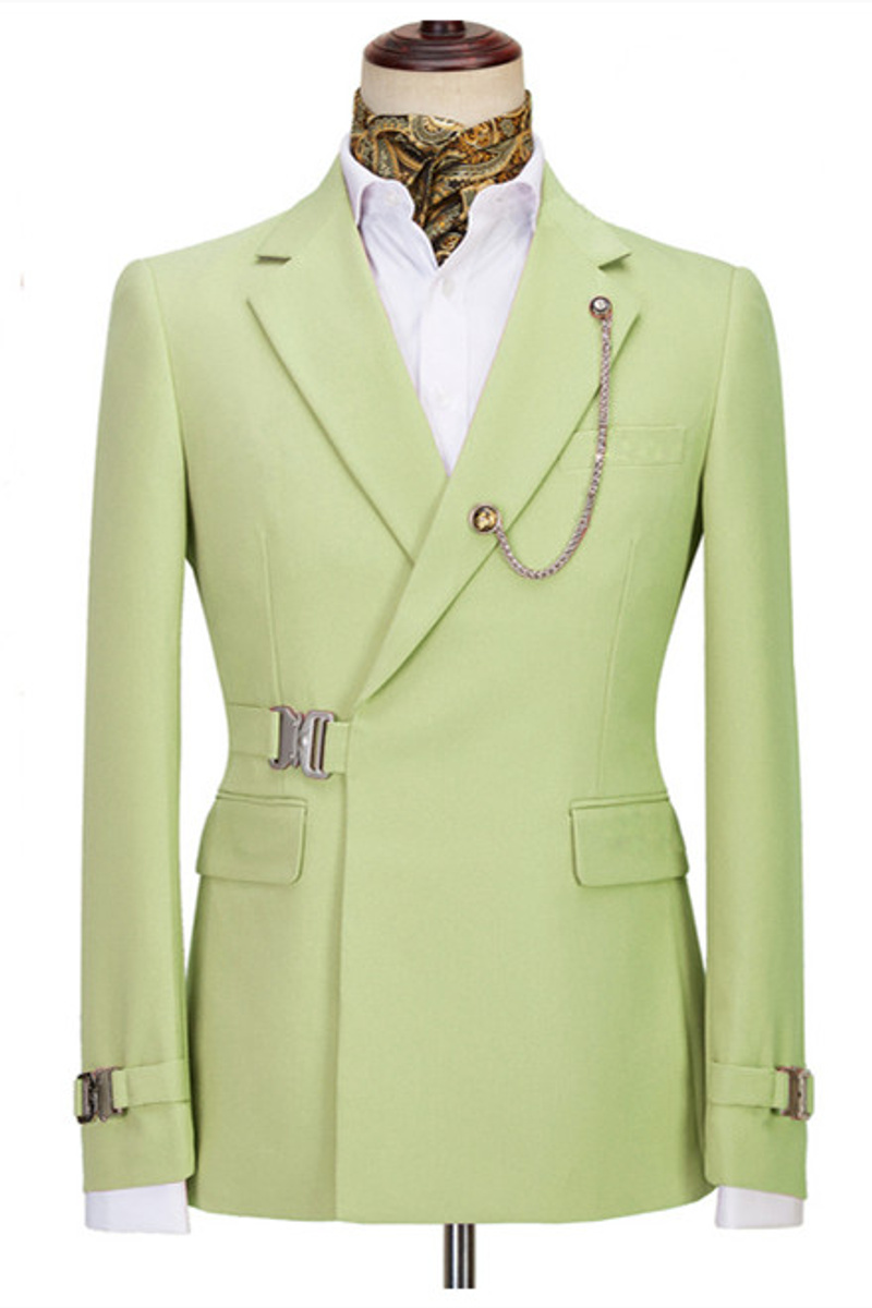 Mark Modern Olive Green Special Button Notch Lapel Business Men Suit