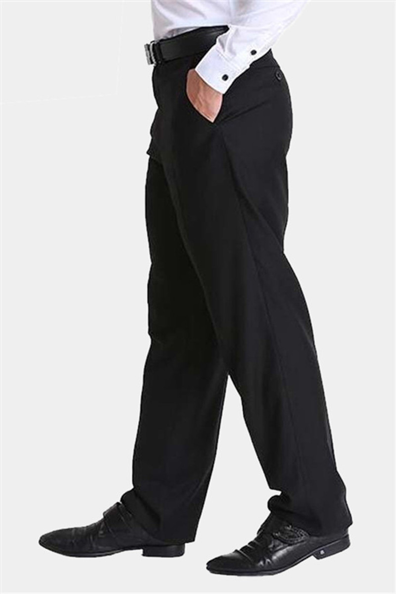 Formal Occasion Black Suit Men Pants Black Gentleman's Pants