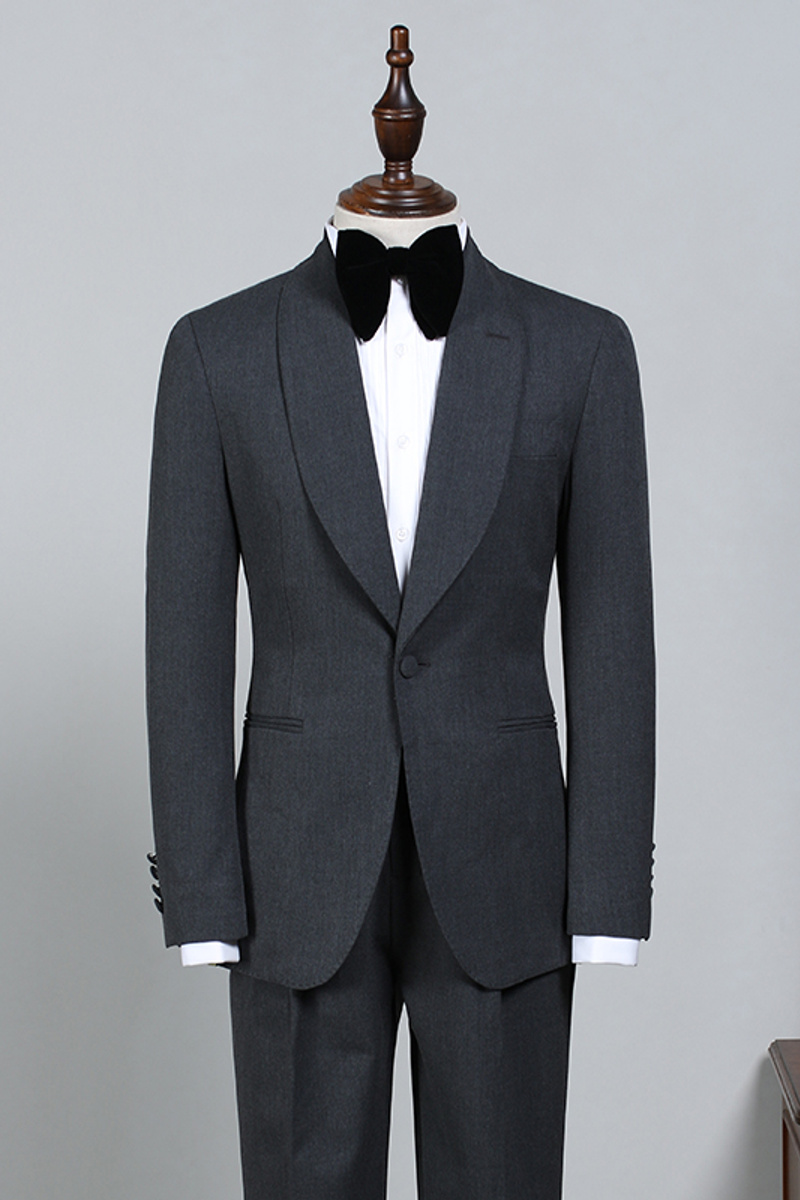 Nelson All Black One-Button Slim Fit Groom Wedding Suit