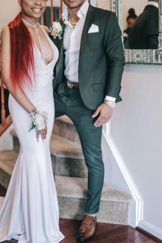 Dark Green Slim Fit Notch Lapel Suit Party Prom Outfit