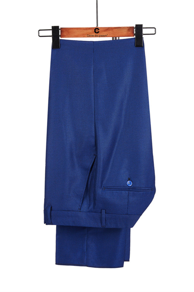 Martin Royal Blue Double-Breasted Two-Piece Business Suit