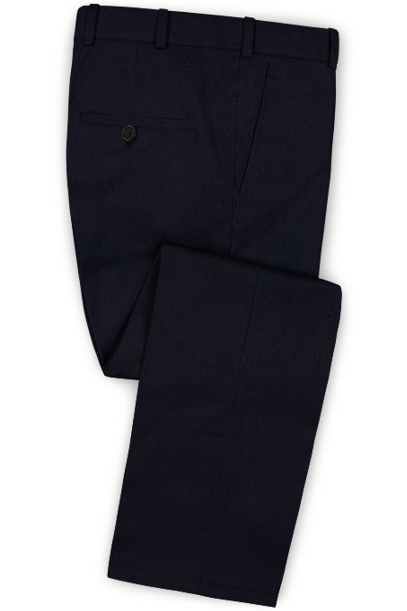 Dark Blue Two Piece Men Suit Men Business Notch Lapel Tuxedo