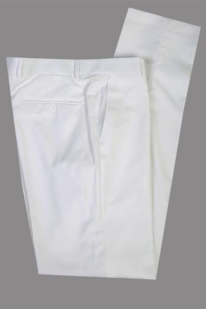 Salvador White Pointed Lapel Slim Fit Stylish Wedding Groom Suit