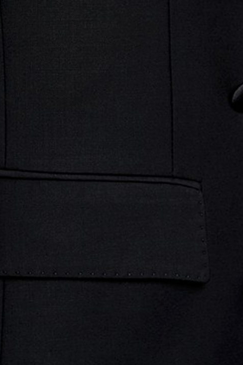 Black Double-Breasted Wedding Tuxedo Luxury Business Suit