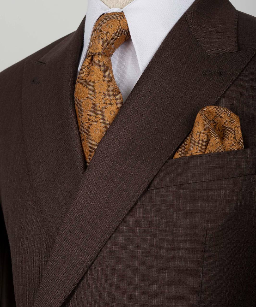 Modern Chocolate One-Button Point Lapel Slim Fit Suit