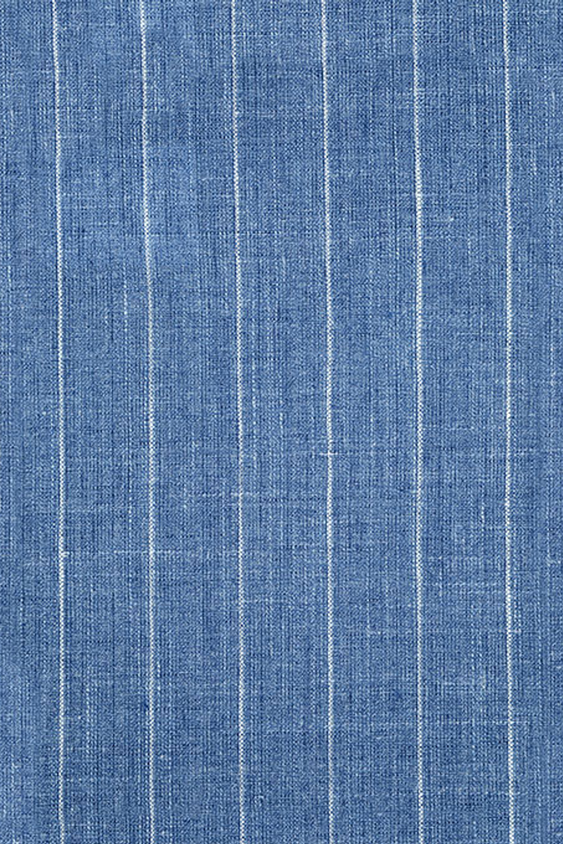 Ocean Blue Striped Prom Tuxedo Two-Piece Linen Suit