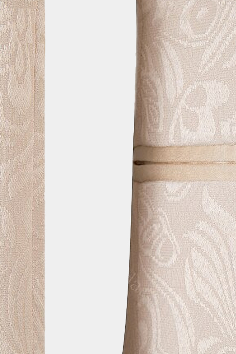 Champagne Three-Piece Jacquard Wedding Tuxedo Shawl Lapel Banquet Suit