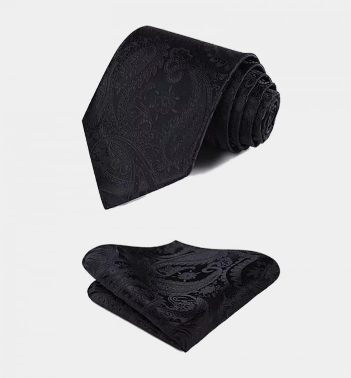 Black Paisley Men Tank Top Suit For Prom