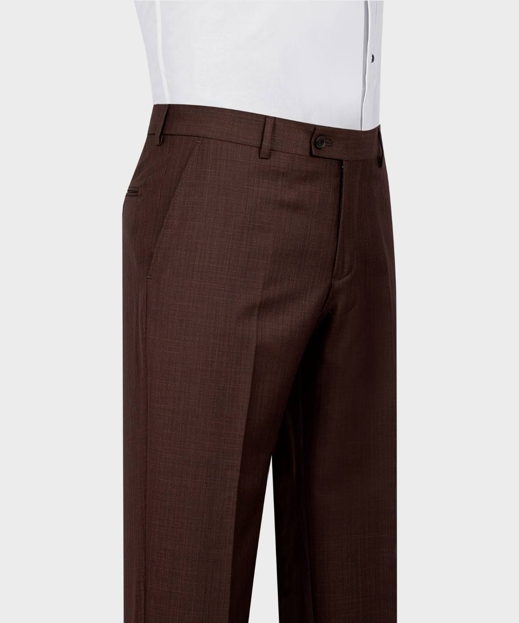 Modern Chocolate One-Button Point Lapel Slim Fit Suit