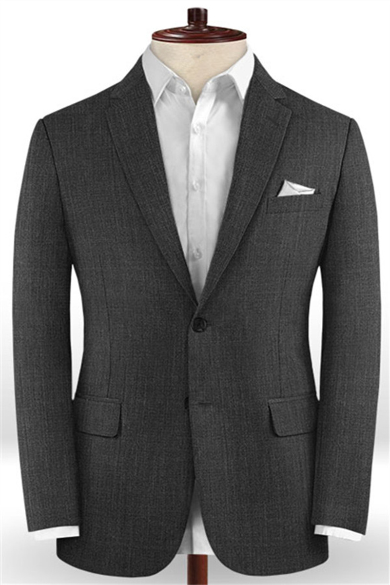 Grey Business Suit Formal Meeting Slim Fit Tuxedo