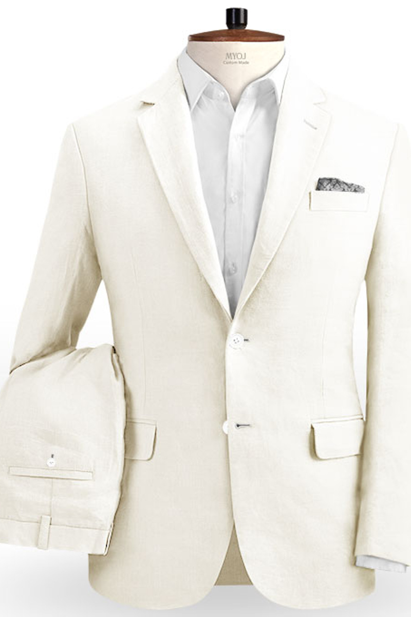 Ivory New Luxury Suit Summer Slim Fit Business Jacket