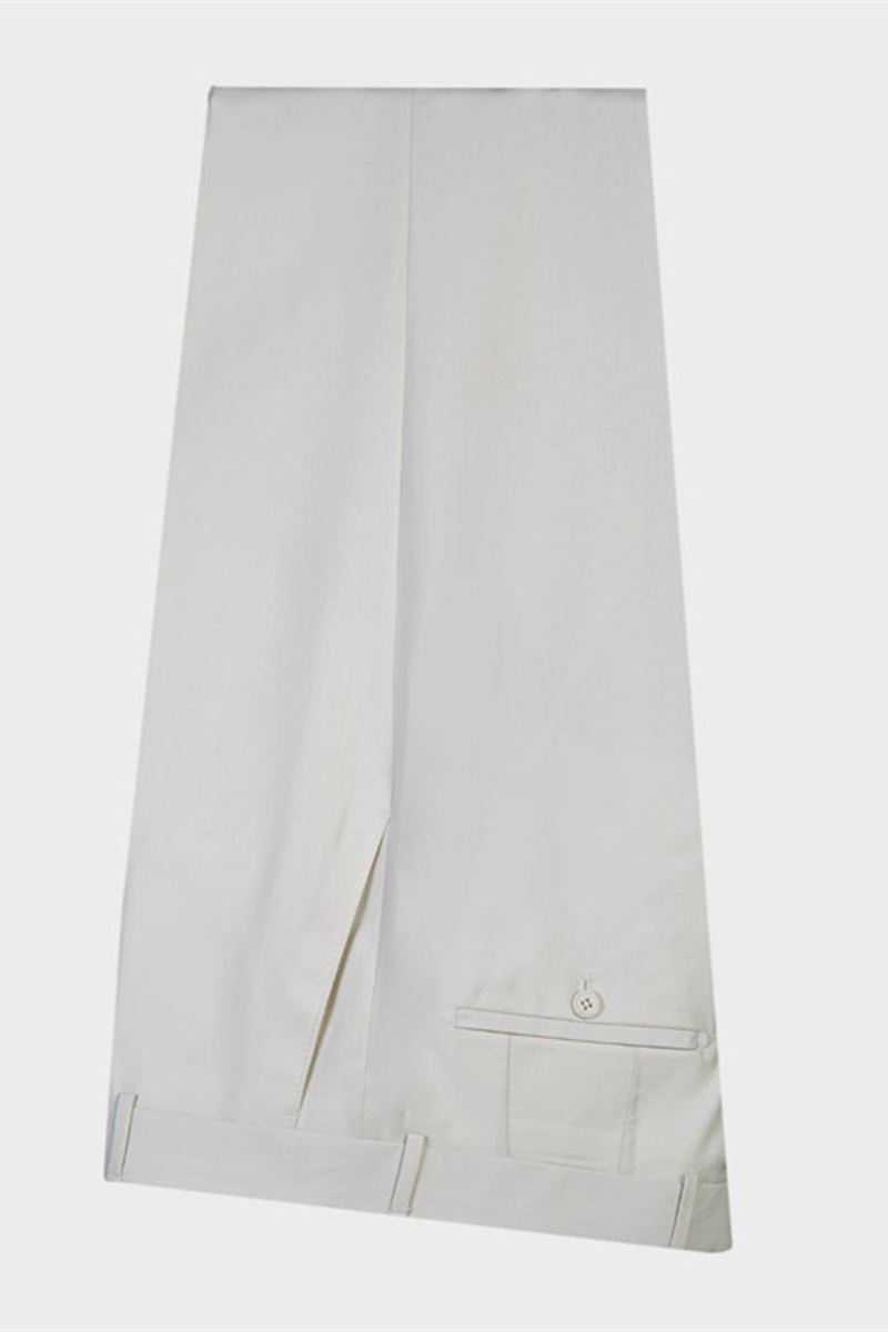 Lawrence New White Pointed Lapel Slim Fit Wedding Suit