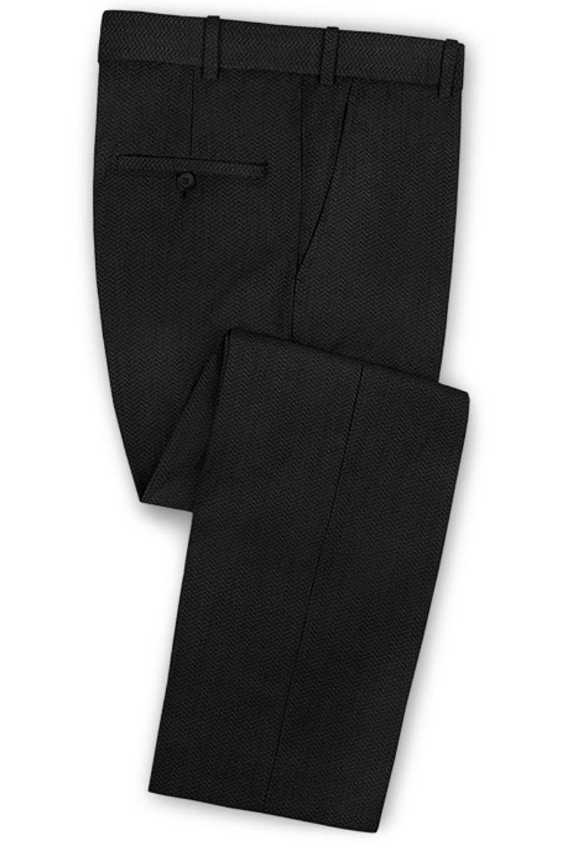 Black Design Notch Lapel Tuxedo Formal Business Blazer Two-Pieces