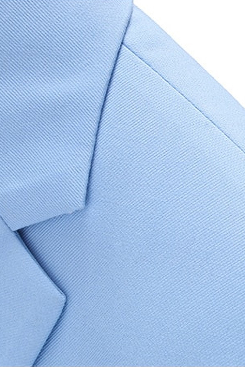 Classic Sky Blue Suits Three-Piece Suits on Sale