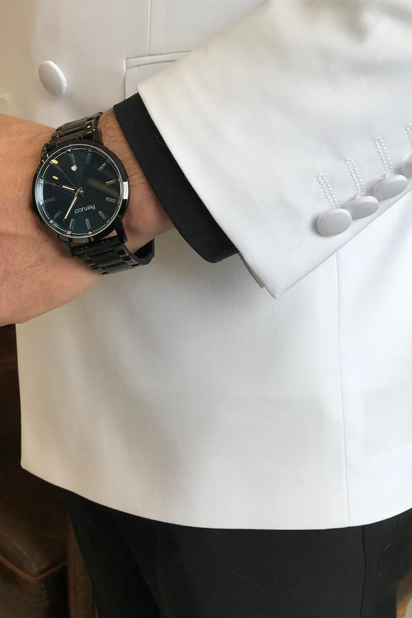 Javion White Double-Breasted Slim Fit Fashion Suit