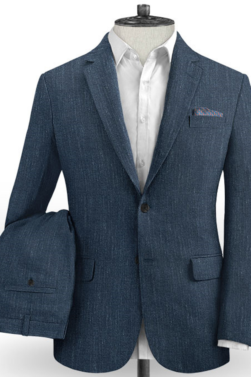 Groom Two-Button Wedding Tuxedo High-Resolution Stock Photo