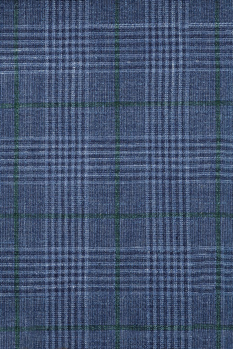 Navy Mesh Linen Tuxedo Summer Business Suit