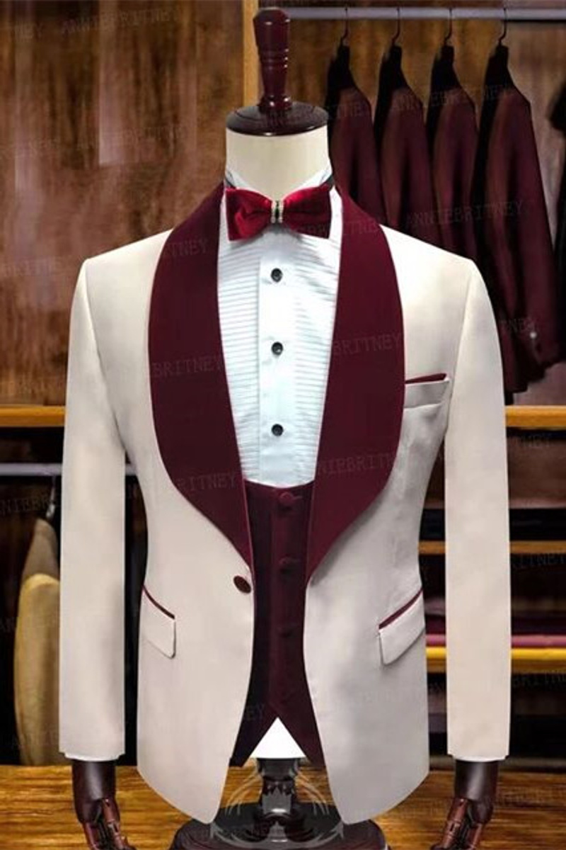 Johnny Fashion Nude Pink Slim Fit Shawl Lapel Wedding Suit Online