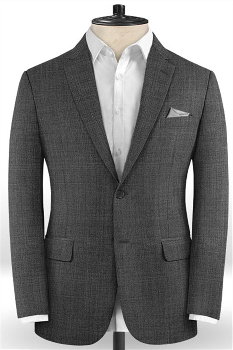Two-Piece Tuxedo with Two Buttons Notched Lapel Formal Business Suit
