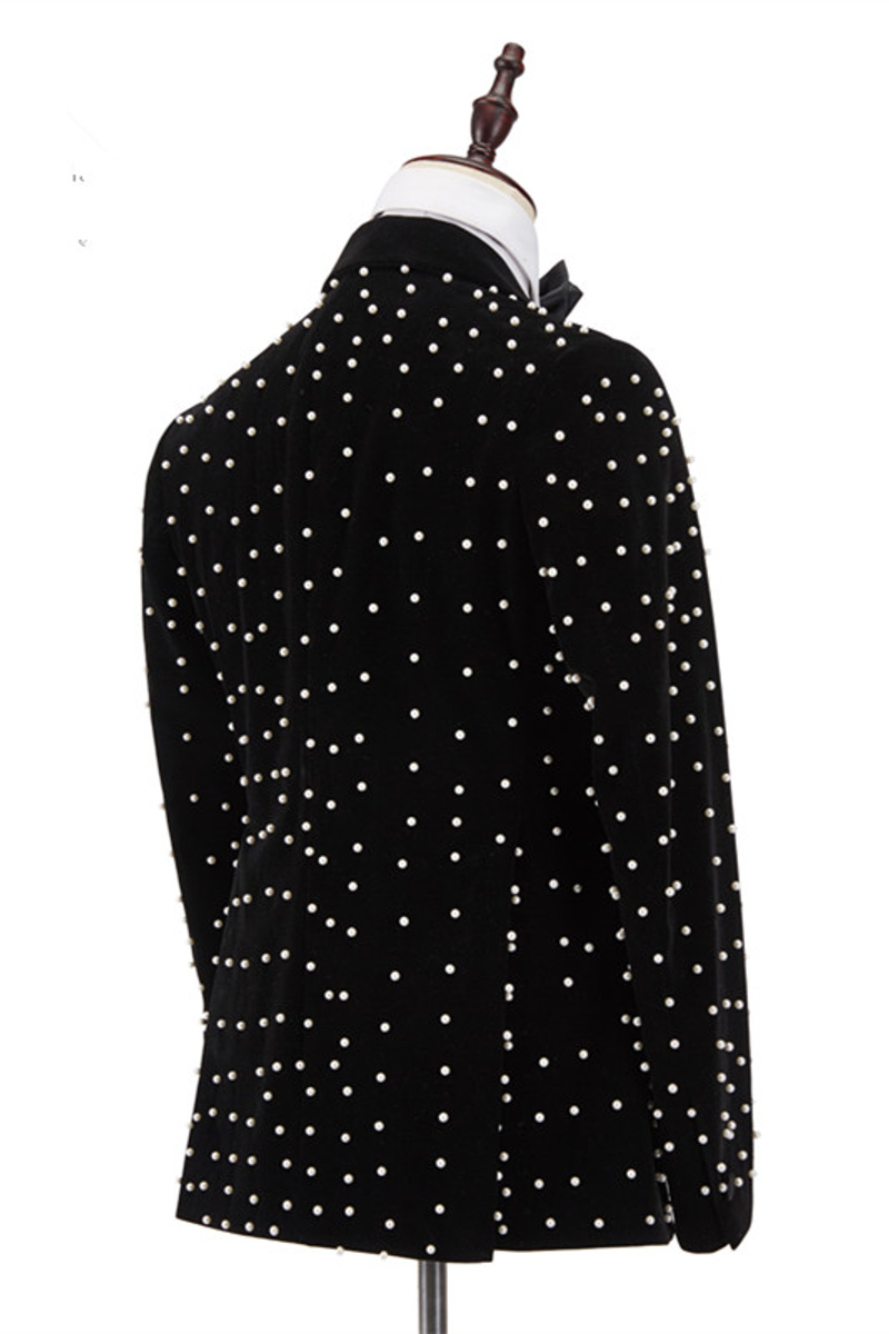 Omar Charming Black Pointed Lapel Men Fit For Prom