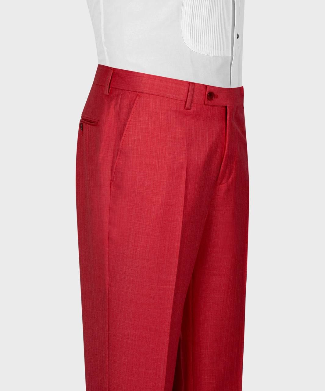 Glen Chic Red One-Button Two-Piece Prom Suit