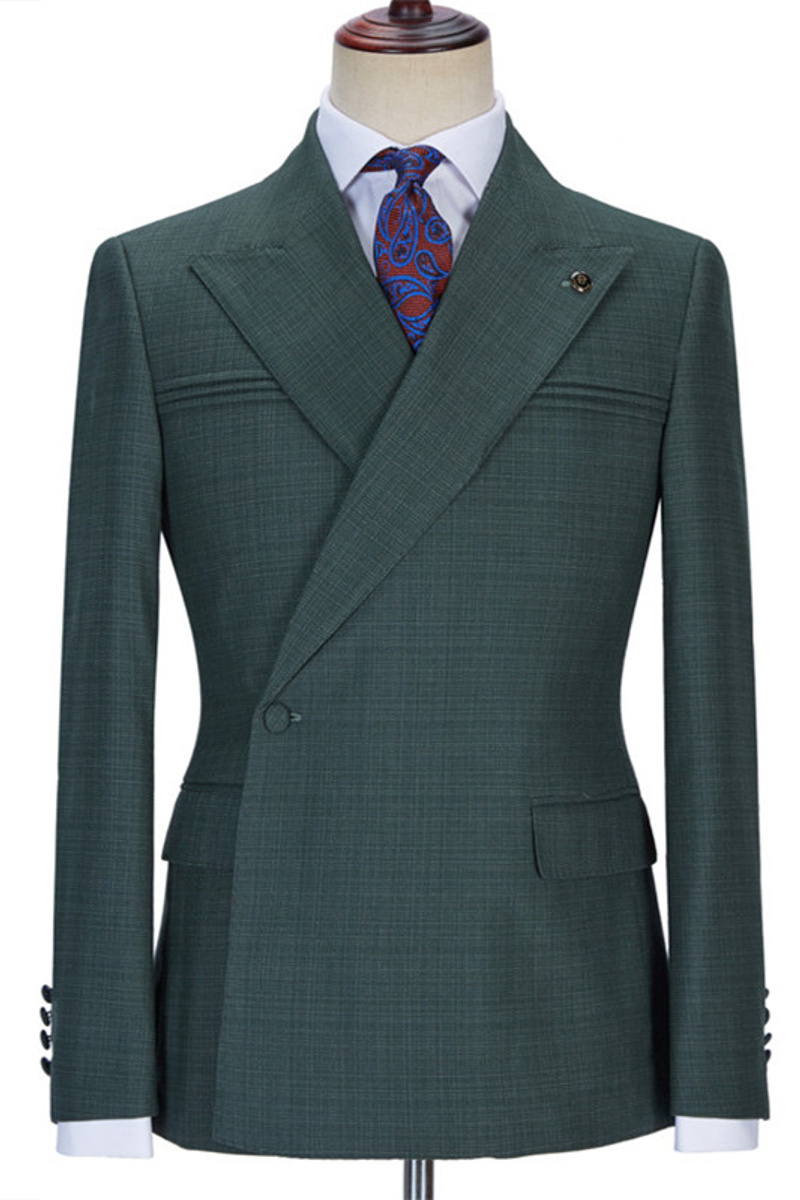 New Arrival Skinny Pointed Lapel Ruffled Men Suit Suitable For Prom